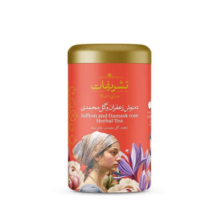 دمنوش کیسه ای زعفران و گل محمدی ۱۴ عددی تشریفات