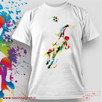 چاپ روی تیشرت سفید آستین کوتاه