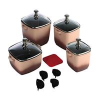 سرویس قابلمه  ۸ پارچه طرح چدن ماربلا